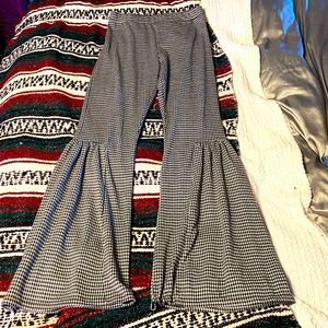 HOUNDSTOOTH FLARE PANTS